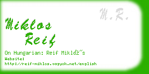 miklos reif business card